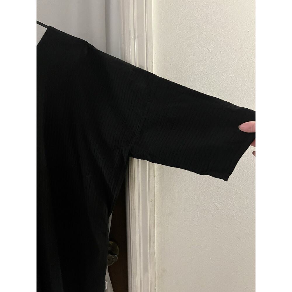 Sou Sou Made In Japan Black Kantoui Kimono Kaftan Midi Dress Sz L/xl - Picture 3 of 11